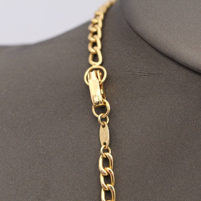 Collier Chaine dorée semi creuse Bilbao 58 Facettes E358945A