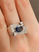Ring 51.5 White gold, sapphire and diamond ring 58 Facettes ES958/2