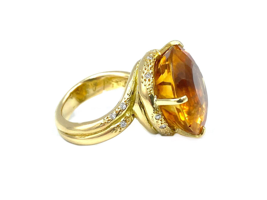 Bague Bague D’AVOSSA citrine & diamants 58 Facettes