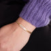 Bracelet Yellow gold diamond snake mesh bracelet 58 Facettes