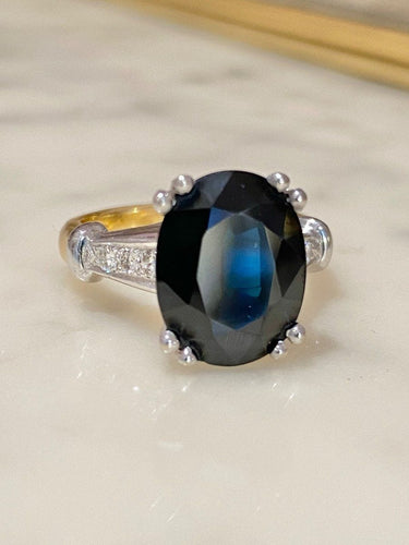 Bague 55 Bague 2 Ors Saphir Diamants 58 Facettes