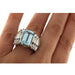 Ring 53 Aquamarine Signet Ring Diamonds 58 Facettes G3491