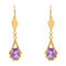 Boucles d'oreilles Boucles d'oreilles Dormeuses Or jaune Améthyste 58 Facettes 2593494CD