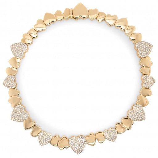 Collier Collier Fred Coeurs or jaune diamants 58 Facettes 63700100