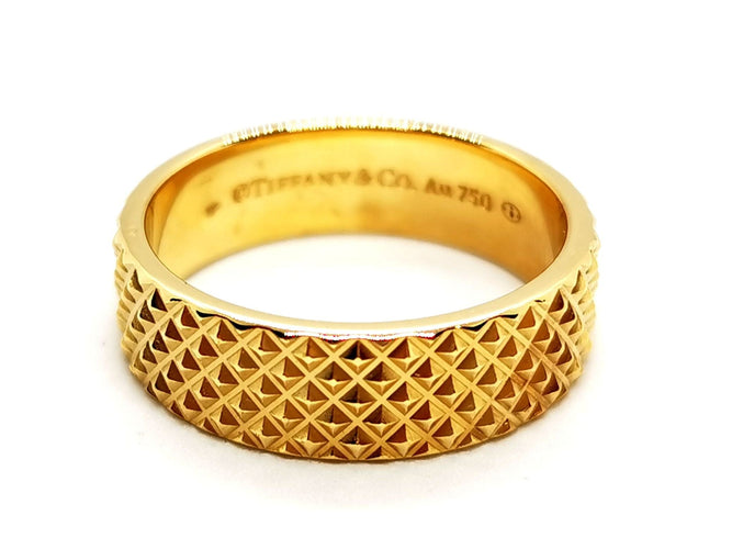 Bague 65 Tiffany & Co Bague Alliance Pointe de diamant Or jaune 58 Facettes 1365541CN