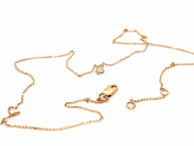 Collier Collier Or rose Diamant 58 Facettes 578739RV