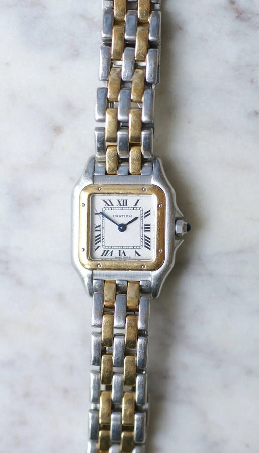 CARTIER Watch - Yellow Gold and Steel Panthère Lady Watch 58 Facettes