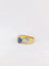 Bague 53 Bague Or jaune Diamants Saphir ovale 58 Facettes J168
