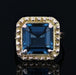 Ring 55 Retro blue london topaz and gold ring 58 Facettes 23-104