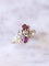 Bague de fiançailles Vintage or, rubis, et diamants 58 Facettes