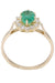 Ring 56 POMPADOUR EMERALD DIAMOND RING 58 Facettes 075201