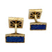 Cufflinks Cufflinks in yellow gold and lapis lazuli. 58 Facettes 31459