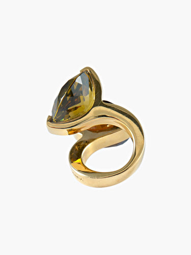 Bague 52 Bague Toi & Moi Pianegonda Quartz fumé 58 Facettes