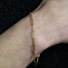 Bracelet Fine yellow gold bracelet with rectangular links 58 Facettes CVBR59