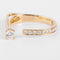 Bague Bague ouverte or jaune et diamant design 58 Facettes