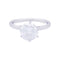 Bague 53 Solitaire platine, diamant 1,71 carat. 58 Facettes 33585