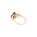 Bague 54 Bague Or jaune Rubis ovale Diamants triangles 58 Facettes 1