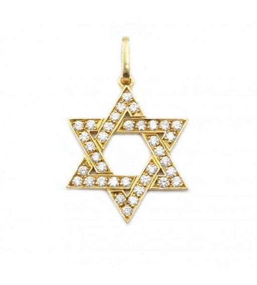 Pendentif Jaune / Or 750 Pendentif Etoile de David Diamants 58 Facettes 220380R