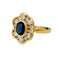 Bague 55 Bague fleur en or jaune, saphir et diamants. 58 Facettes 32194