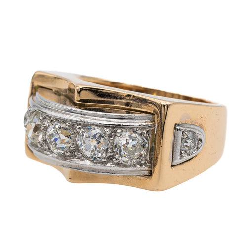 Bague 47 Bague Tank Or jaune Diamant 58 Facettes 2560533CN