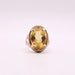 Ring Vintage Oval Citrine Ring in Yellow Gold 58 Facettes
