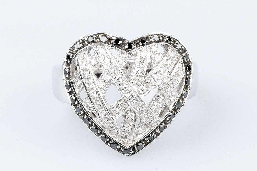 Bague Bague Coeur diamant en or blanc 58 Facettes 111.65702-66