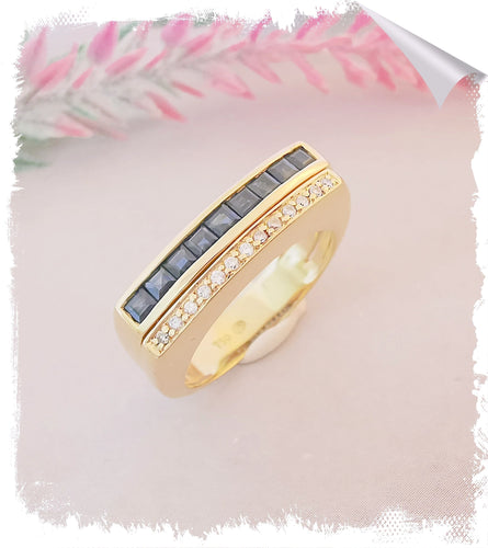 Bague Bague Saphirs Diamants 58 Facettes AA 1503