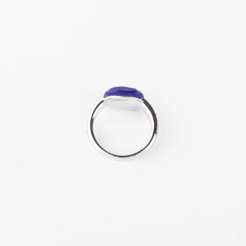 Bague Bague Pomellato "Capri" or gris, diamants et Lapis Lazuli 58 Facettes 0