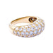 Ring 46 Yellow gold bangle ring, diamonds. 58 Facettes 32328