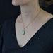 Pendentif Pendentif or et amazonite 58 Facettes 22-163B