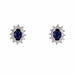 Boucles d'oreilles Boucles d'oreilles saphir diamants marguerite 58 Facettes 23-254A