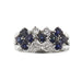 Ring 56 3 row diamond and sapphire ring 58 Facettes 30225