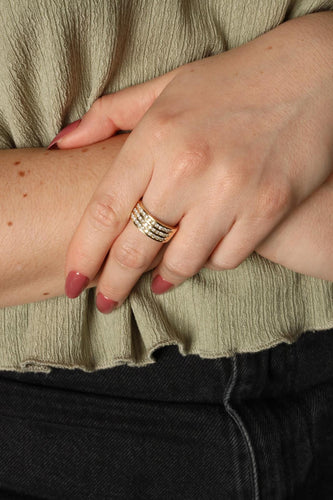 Bague 56 Bague Bandeau Or jaune Diamant 58 Facettes 2303354CN