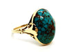 Bague Bague Or jaune Turquoise 58 Facettes