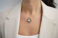 Pendant 19th century pearl and diamond rose pendant 58 Facettes 24193