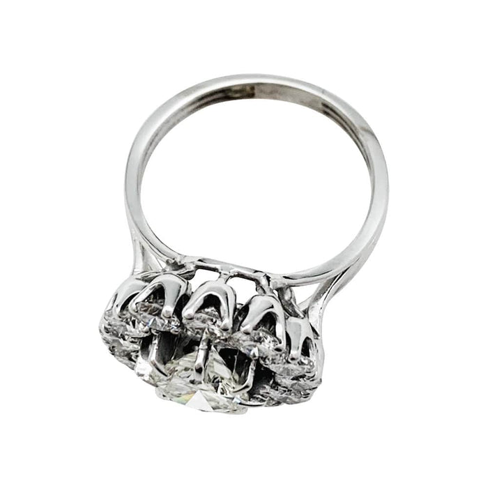 Bague 52 Bague marguerite or blanc diamant 1,20 carat. 58 Facettes 30615