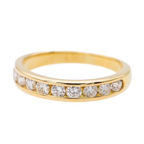 Bague 52 Bague Demi alliance Or jaune Diamant 58 Facettes 2673936CN