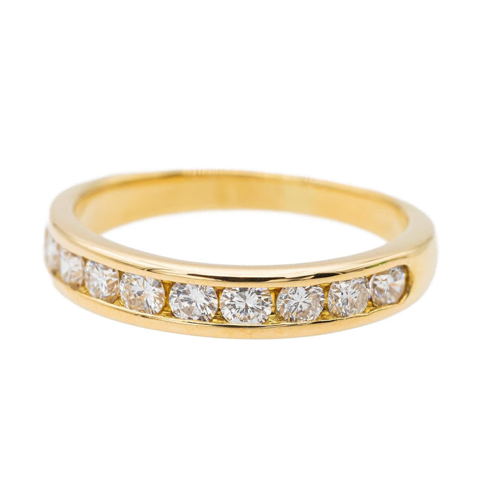 Bague 52 Bague Demi alliance Or jaune Diamant 58 Facettes 2673936CN