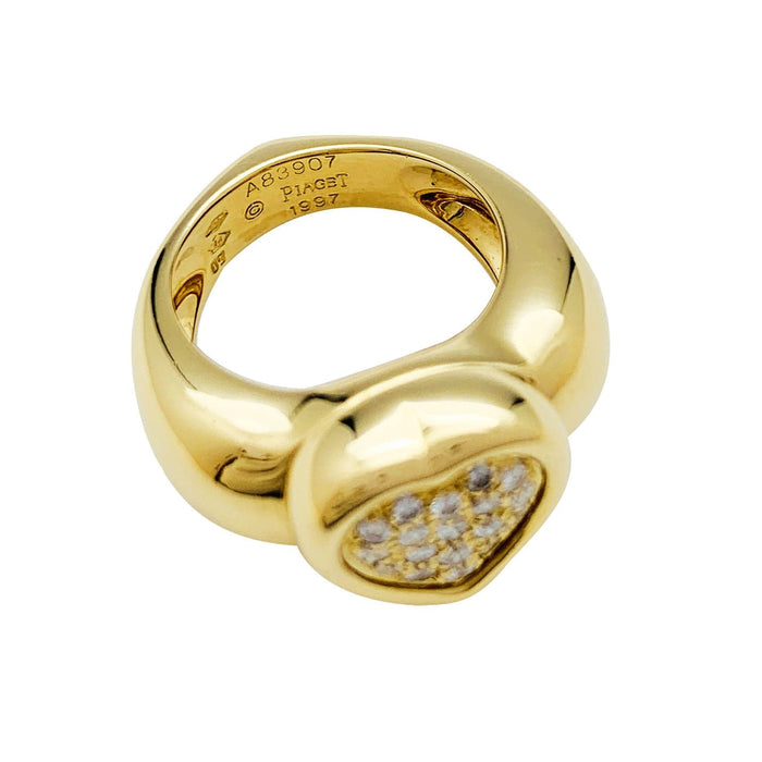 Bague 50 Bague Piaget "Coeur" en or jaune et diamants. 58 Facettes 30704