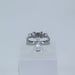 Ring 52 White gold ring Round diamonds and baguettes 58 Facettes