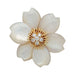 Brooch Van Cleef & Arpels “Rose de Noël” brooch in yellow gold, diamonds and mother-of-pearl. 58 Facettes 31835