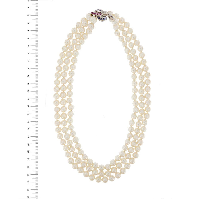 Collier Collier de perles trois rangs 58 Facettes 31430