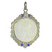 Art Deco Medal Pendant Mother-of-Pearl Diamonds Sapphires 58 Facettes 23191-0432