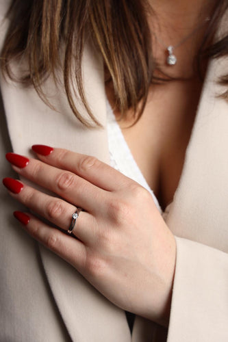 Bague 49 Bague Solitaire Or blanc Diamant 58 Facettes 2313084CN