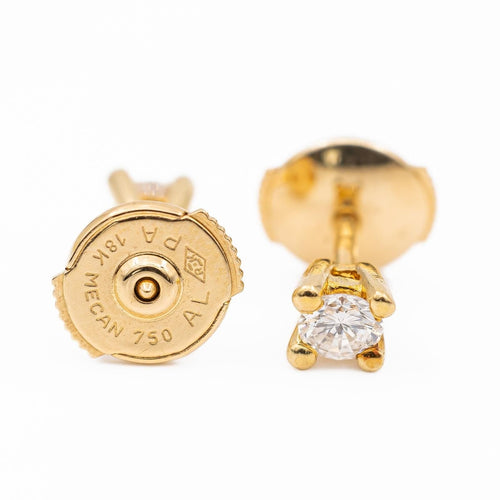 Boucles d'oreilles Boucles d'oreilles Puces Or jaune diamant 58 Facettes 2382025CN