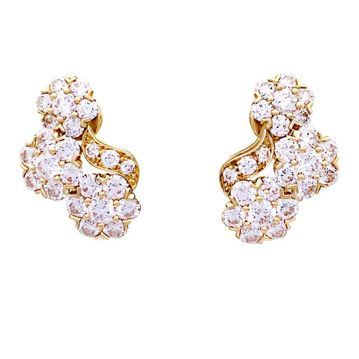 Boucles d'oreilles Boucles d'oreilles Van Cleef & Arpels "Snowflake" or jaune, diamants. 58 Facettes 33554