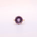 Ring Yellow gold round amethyst ring 58 Facettes