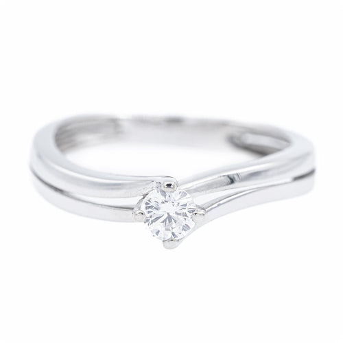 Bague 49 Bague Solitaire Or blanc Diamant 58 Facettes 2313084CN