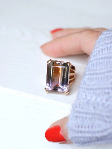 Bague Bague cocktail vintage amétrine 58 Facettes