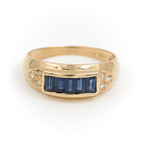 Bague 53 Bague Jonc Or jaune Saphir 58 Facettes 1639193CN